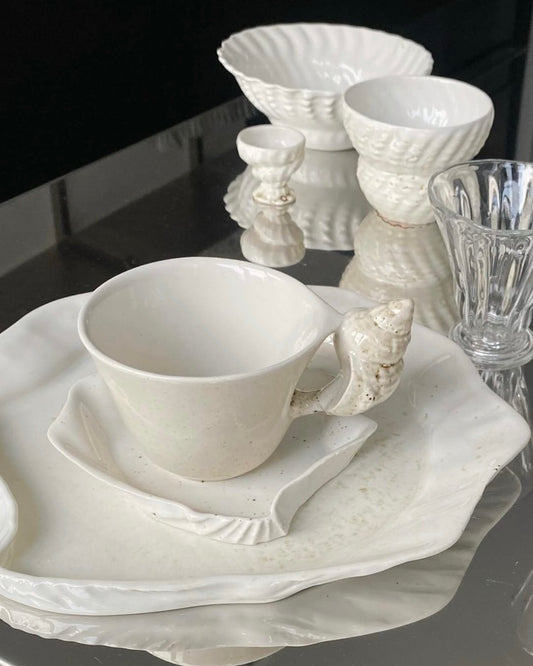 Shell Cup & Saucer Set（ご注文から1週間以内に発送）