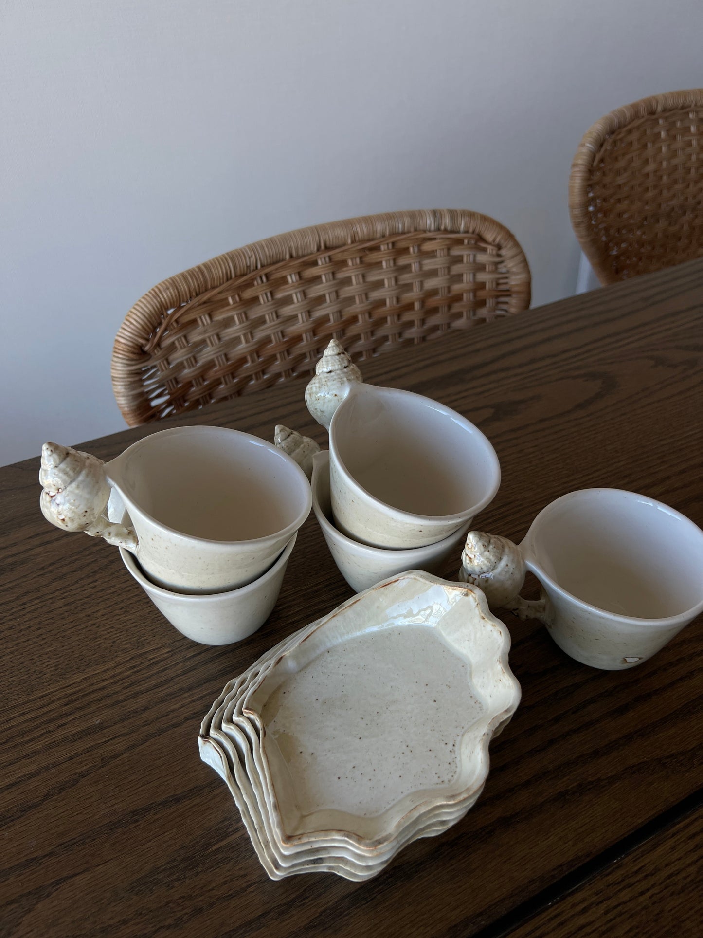 Shell Cup & Saucer Set（ご注文から1週間以内に発送）