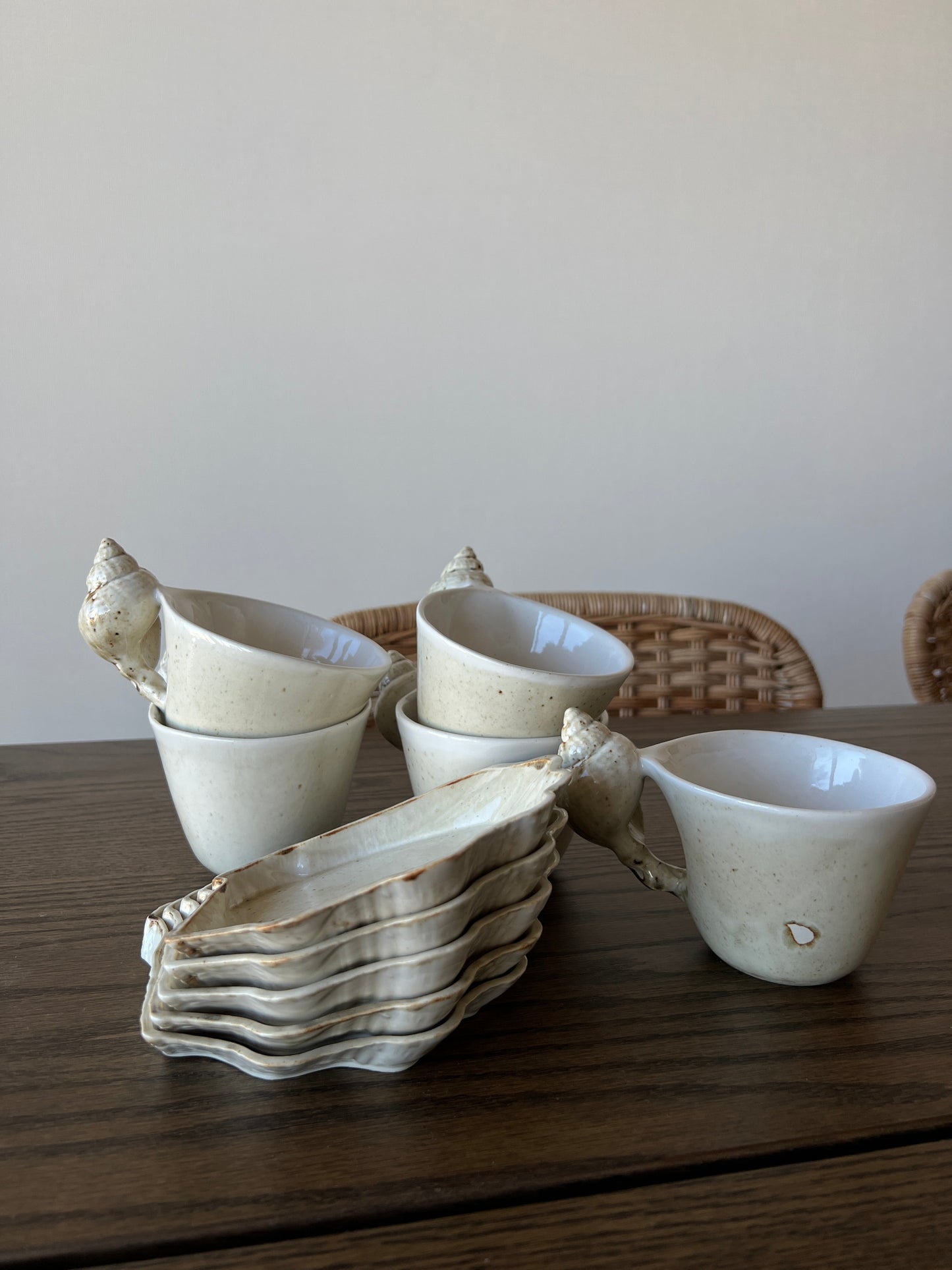 Shell Cup & Saucer Set（ご注文から1週間以内に発送）