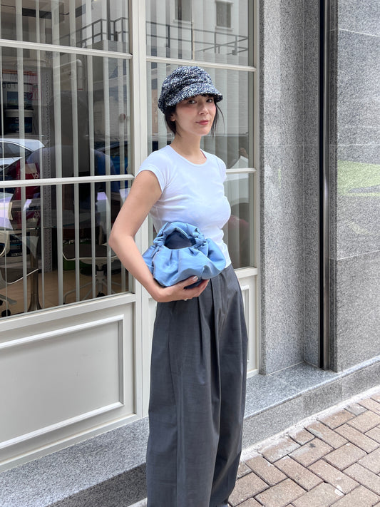 BERNATTA BAG: PALE BLUE (MINI)(納期：7月上旬〜中旬発送)