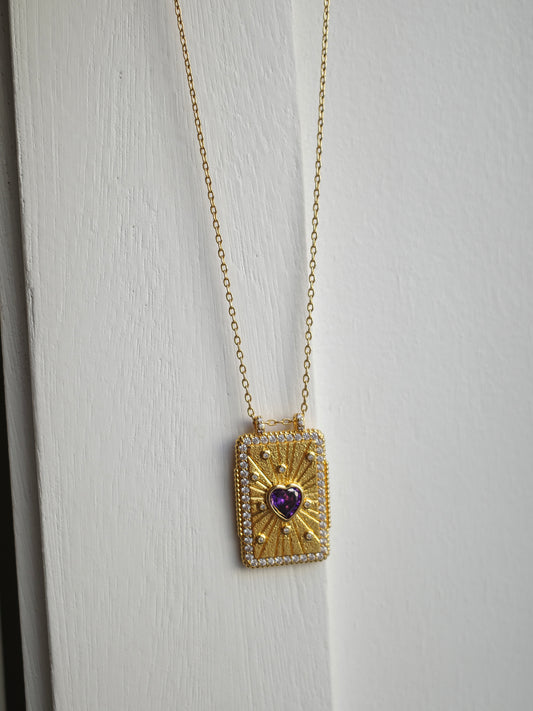 NECKLACE AMETHYST HEART（納期：7月下旬～8月上旬発送開始）