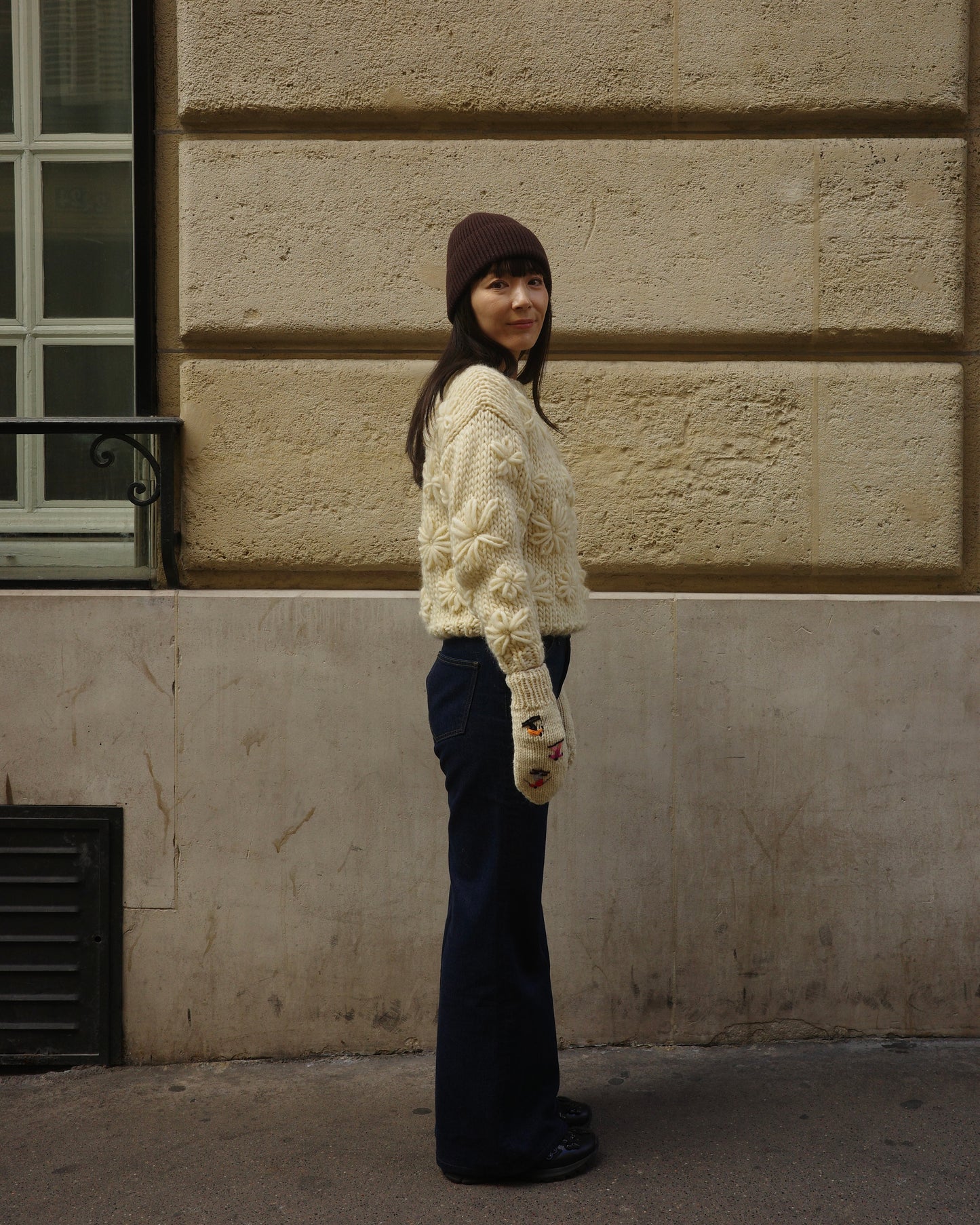 FLOWER SWEATER (納期：1月下旬〜2月上旬にまでに発送開始)