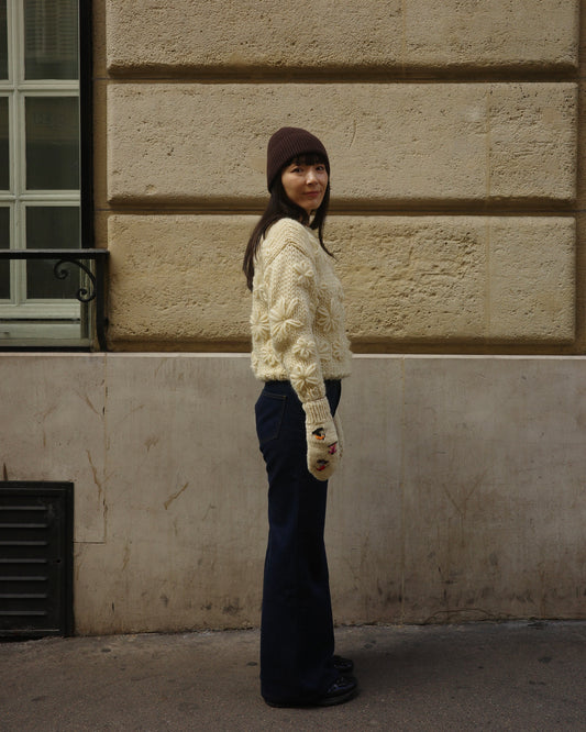 FLOWER SWEATER (納期:1月下旬〜2月上旬にまでに発送開始)