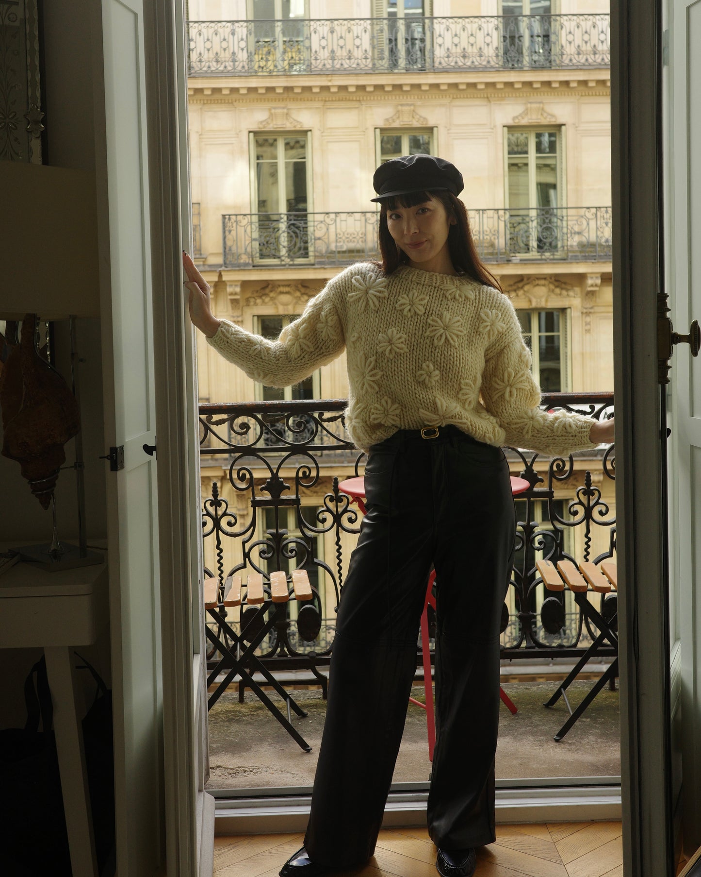 FLOWER SWEATER (納期：1月下旬〜2月上旬にまでに発送開始)